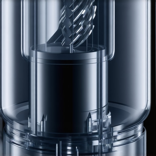 Close-up of a blender's vortex flow and blade design demonstrating engineering innovation.