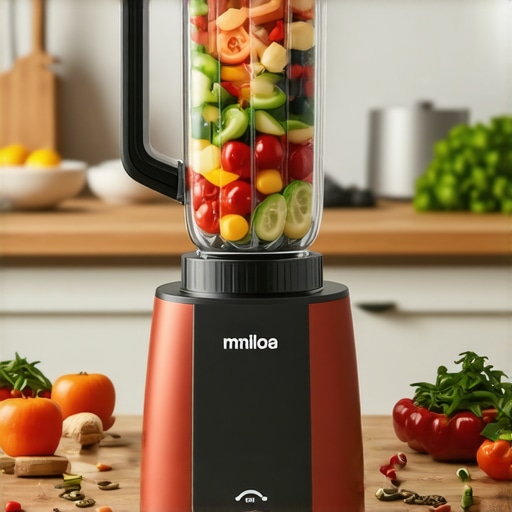 A powerful blender blending ingredients with precision and speed in a modern kitchen