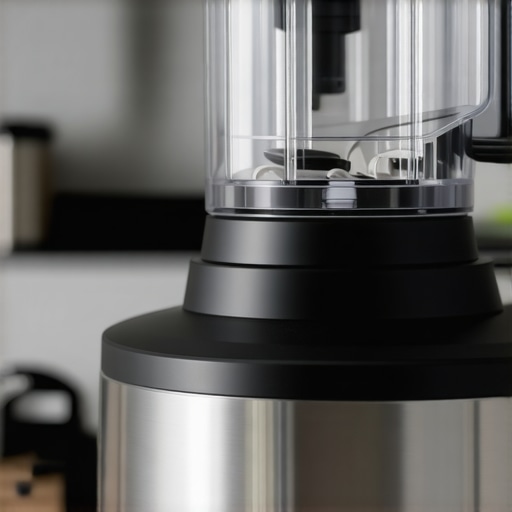 Disassembled blender showing blades and motor for maintenance