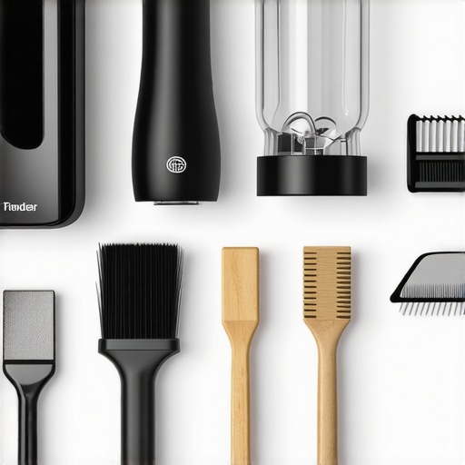 Organized kitchen tools for high-speed blender maintenance