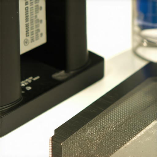 A person sharpening blender blades using a dedicated sharpening device.