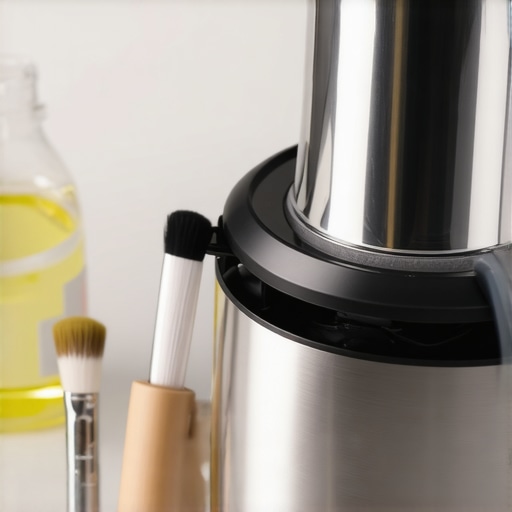 Tools for maintaining a heavy-duty blender, including brushes and lubricants.