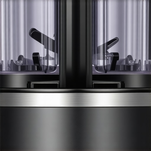 High-Performance Blender for Nut Butters and Ice Crushing A high-end blender with sharp blades and sturdy construction preparing to blend dense ingredients