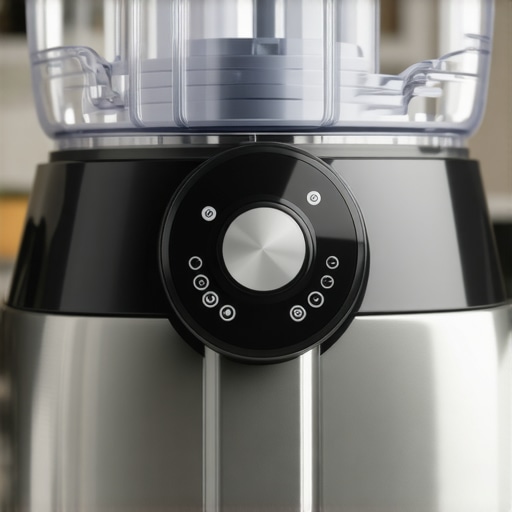 High-speed blender with cleaned blades and control panel ready for operation.