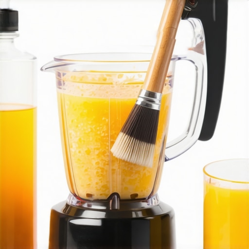 Proper Blender Maintenance in Action A person cleaning a blender's blades and jar after use, emphasizing maintenance importance